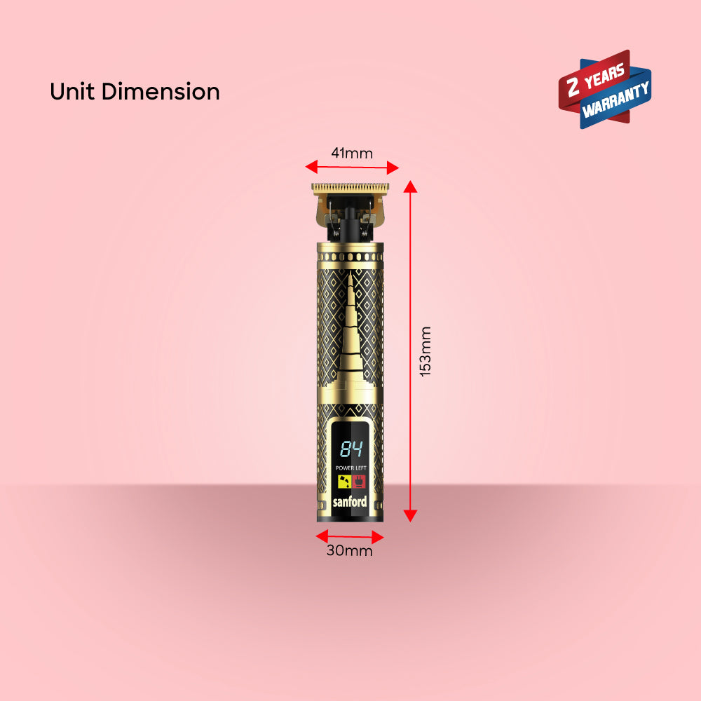 Sanford Professional Hair Trimmer with T-Blade, Digital Display and 1800mAh Battery | SF1951HC - buysanford