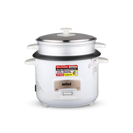 Sanford 1.8L Electric Rice Cooker With Steamer | SF2501RC - SANFORD MIDDLE EAST DWC L.L.C