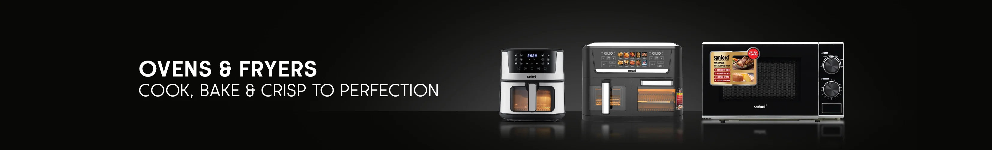 ovens and fryers collection banner featuring modern cooking and frying appliances sanford