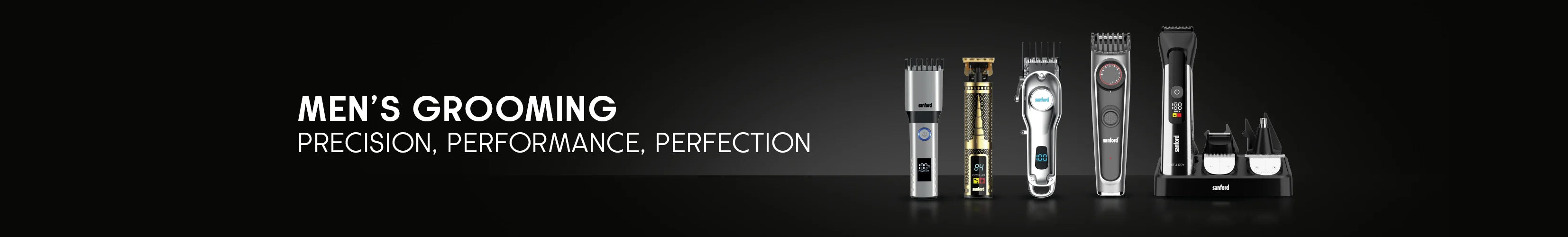 men’s grooming collection banner featuring personal care and styling products sanford