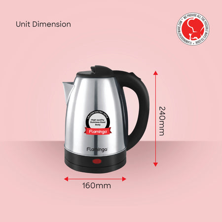 Electric Kettle 1.8L Stainless Steel 1500W Auto Shut Off sanford 6