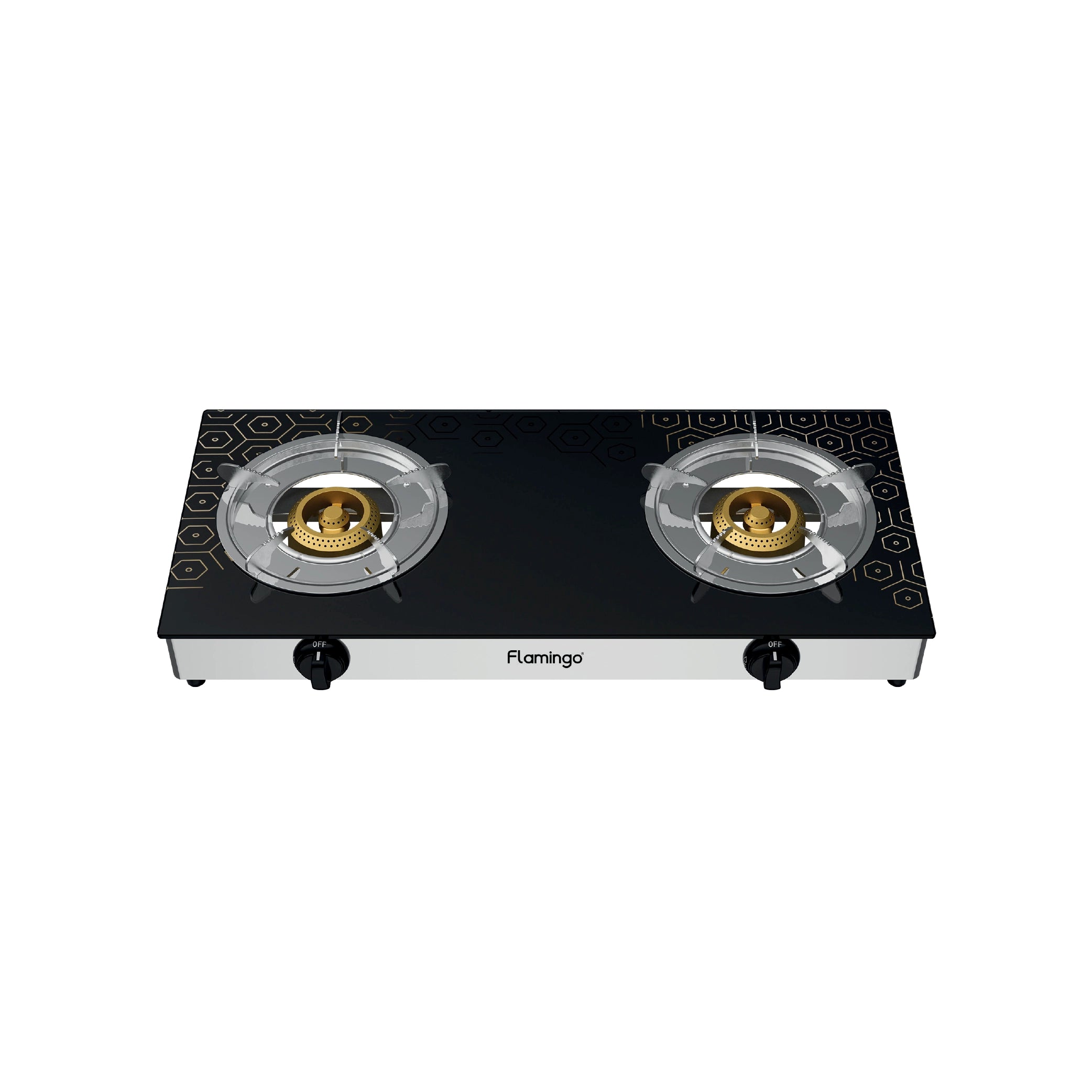 2 burner glass top gas stove auto ignition blue flame sanford 1