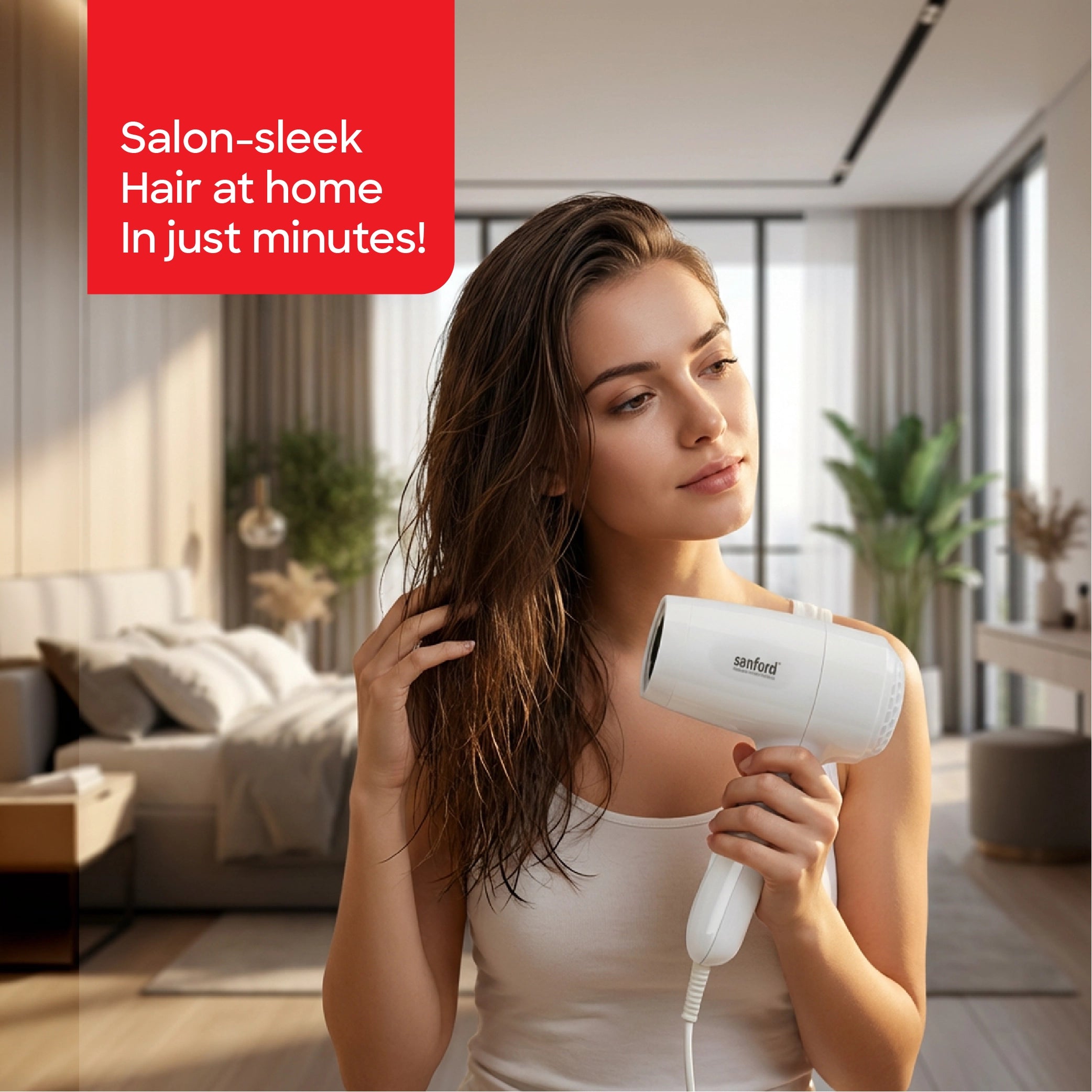 best wall mounted hair dryer 1200W DC motor high low settings sanford 2