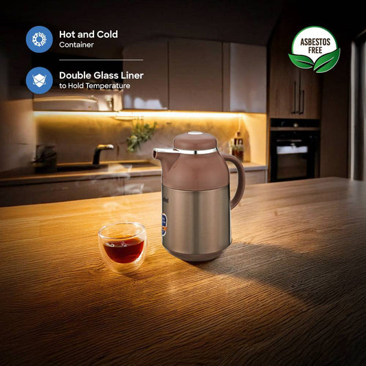 Sanford 1.3L Vacuum Flask Stainless Steel Hot & Cold Double Glass Liner - SF10516VF