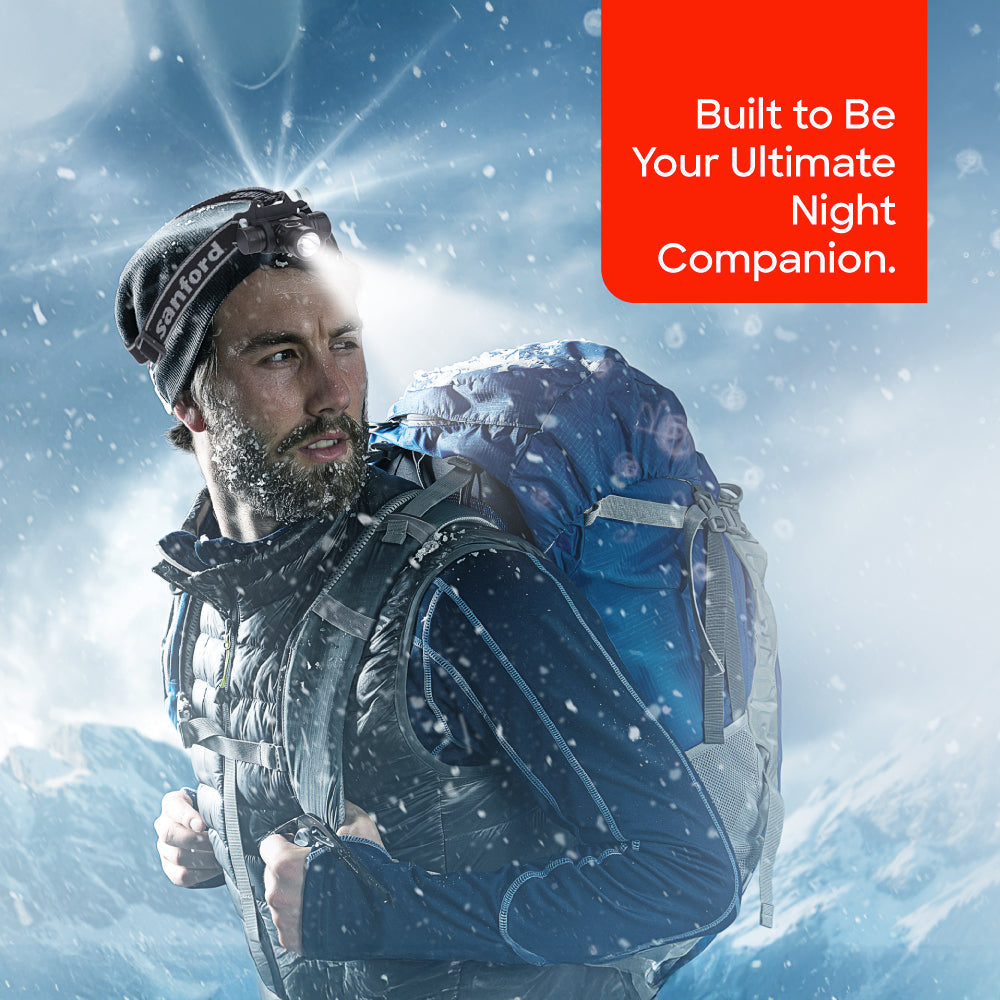 Sanford Outdoor LED Headlamp with Rechargeable Battery and Waterproof Design | SF1051HL - buysanford