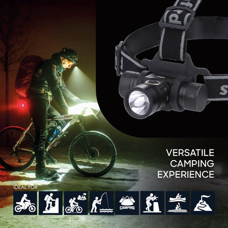 outdoor LED headlamp rechargeable battery waterproof sanford 5