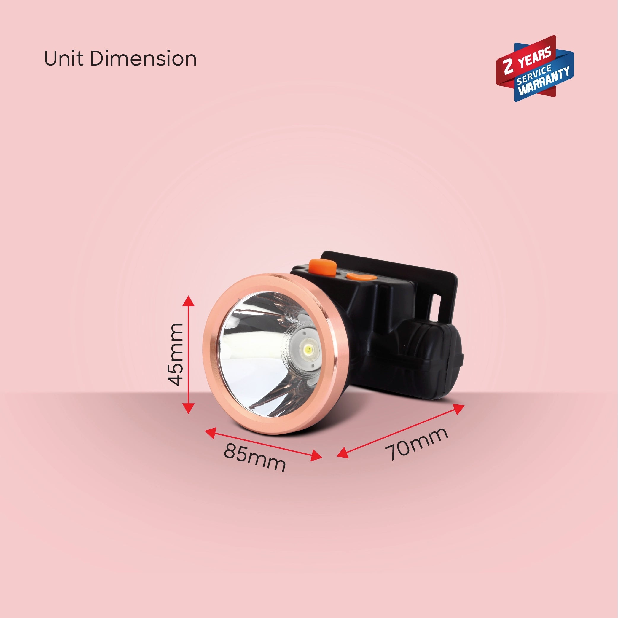 rechargeable LED headlamp 3W bright light USB charging sanford 6