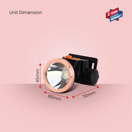 rechargeable LED headlamp 3W bright light USB charging sanford 6