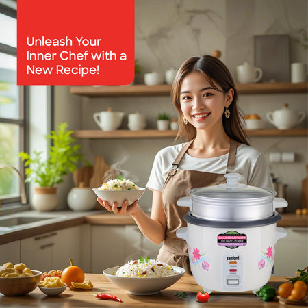 Automatic rice cooker 0.6L capacity with non stick pot sanford 2