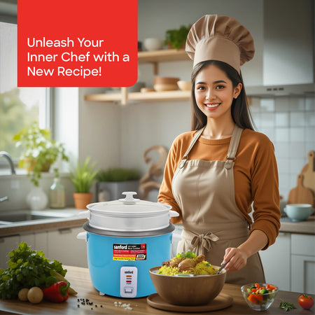 Automatic rice cooker 1.5L capacity with non stick pot sanford 2