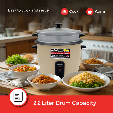 Automatic rice cooker 2.2L capacity & Keep Warm Function 900W sanford 4