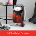 Sanford PTC Fan Heater 750W/1500W with 90° Oscillation & Temperature Control - SF1229RH