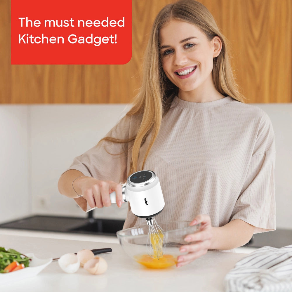 Rechargeable hand mixer 3 speed stainless steel beaters portable sanford 2