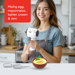 Sanford Hand Mixer Rechargeable 3 Speed Stainless Steel Beaters Portable Use - SF1333HM