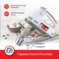 Sanford Hand Mixer 160W 7-Speed Copper Motor Steel Beaters Compact Design - SF1340HM