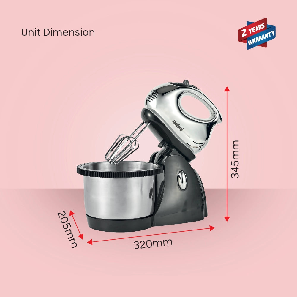 best stand mixer 2 in 1 2L bowl & 3 speed 300W sanford 6