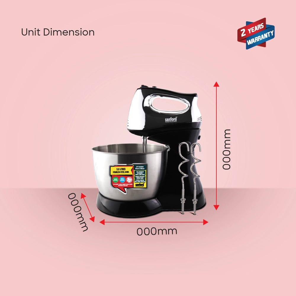 best stand mixer 2 in 1 3L bowl & 5 speed 200W sanford 6