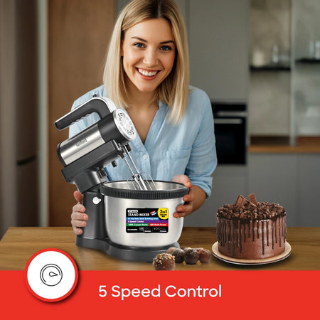 2 in 1 stand mixer detachable hand mixer 5 speed control 4L bowl and 400W sanford 3
