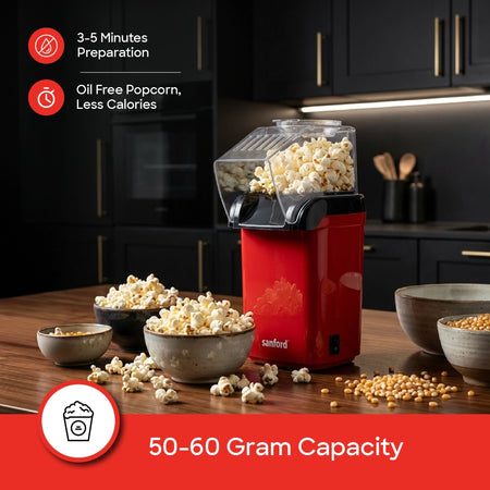 best popcorn maker 1200W oil free 60g sanford 3