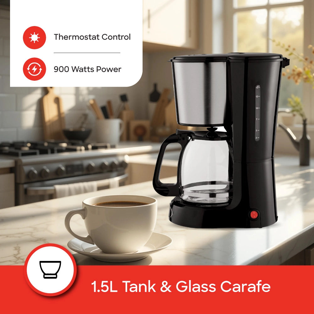 best coffee maker 12 cups & thermostat 1000W sanford 4