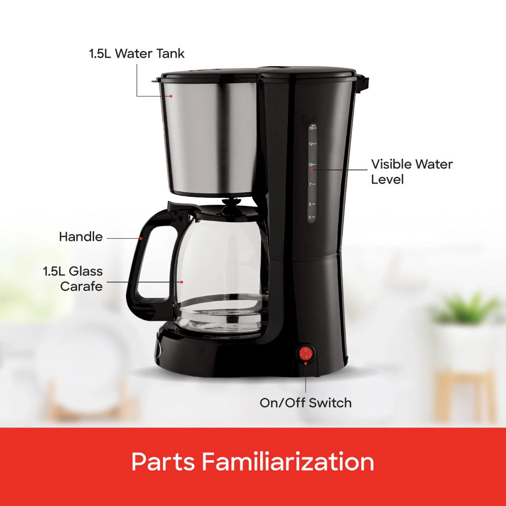 best coffee maker 12 cups & thermostat 1000W sanford 6