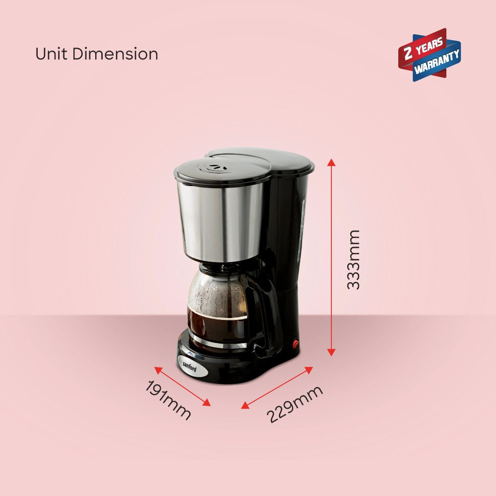 best coffee maker 12 cups & thermostat 1000W sanford 7