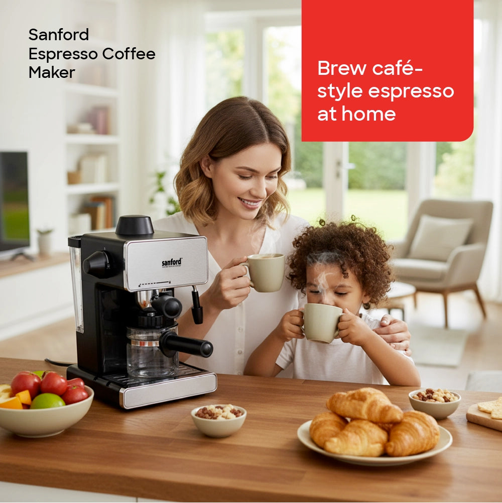espresso coffee maker 4 cups 950W frothing function sanford 2