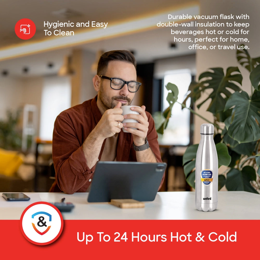vacuum flask 1000ml stainless steel hot cold sanford 4