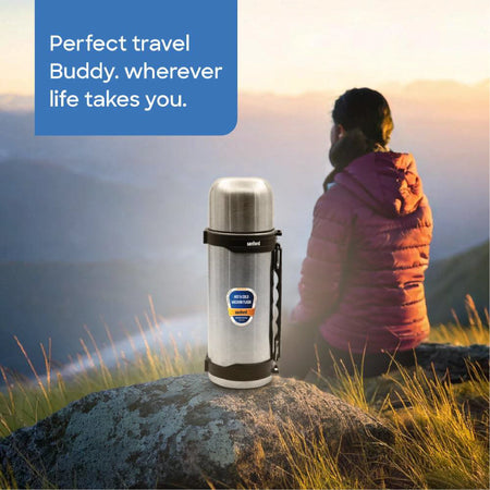 Stainless steel vacuum flask 1 litre hot and cold sanford 2