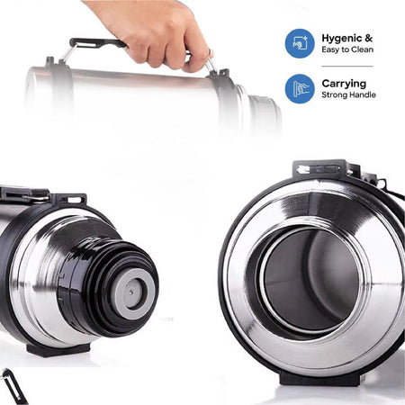 Stainless steel vacuum flask 1 litre hot and cold sanford 6