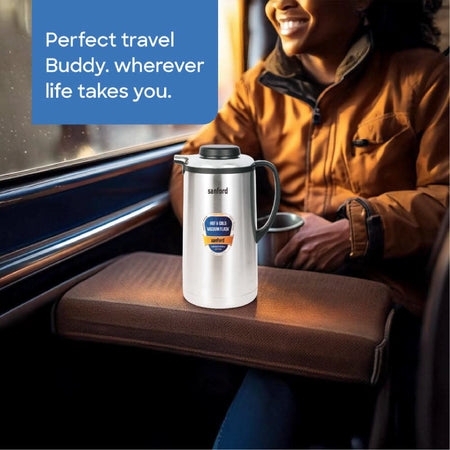 Stainless steel vacuum flask 1.6 litre hot & cold sanford 2