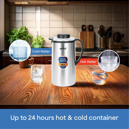 Stainless steel vacuum flask 1.6 litre hot & cold sanford 5