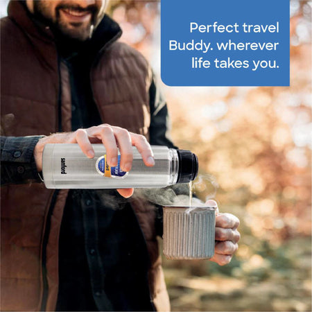 350ml stainless steel travel flask 24 hour hot and cold insulation sanford 2