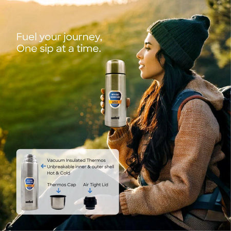 350ml stainless steel travel flask 24 hour hot and cold insulation sanford 3