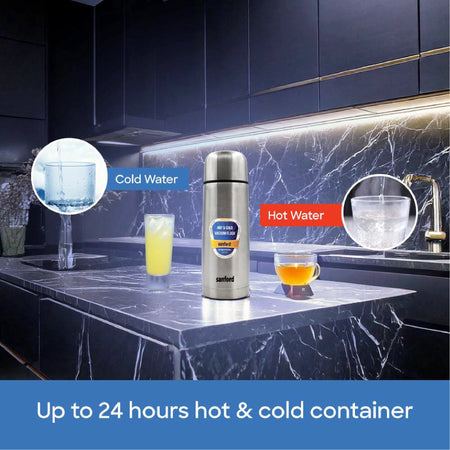 350ml stainless steel travel flask 24 hour hot and cold insulation sanford 5