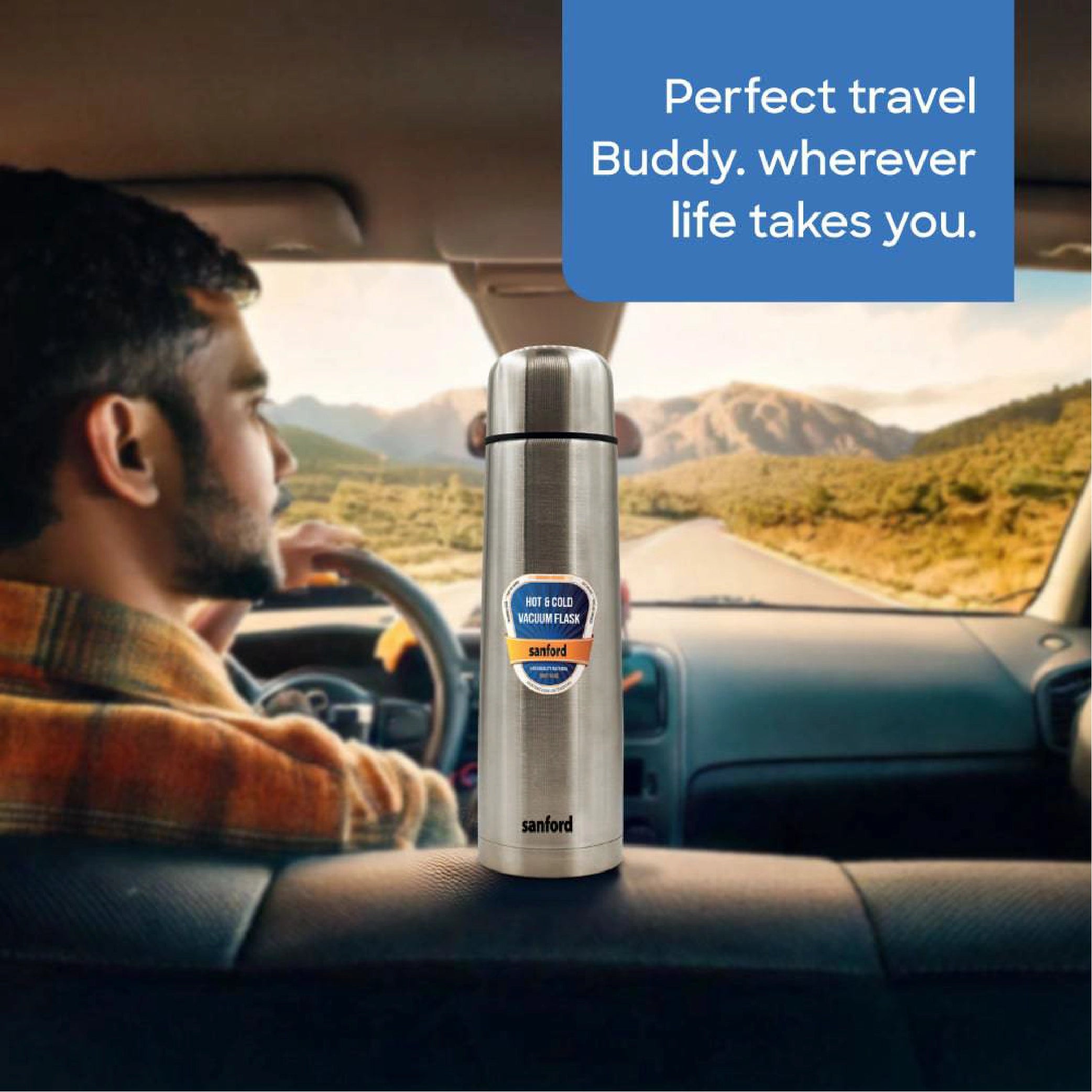 500ml stainless steel vacuum flask with 24 hour hot and cold insulation sanford 2
