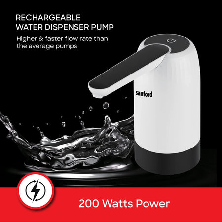 Rechargeable water dispenser pump 1200mAh USB charging sanford 4