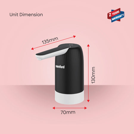 Rechargeable water dispenser pump 1200mAh USB charging sanford 6
