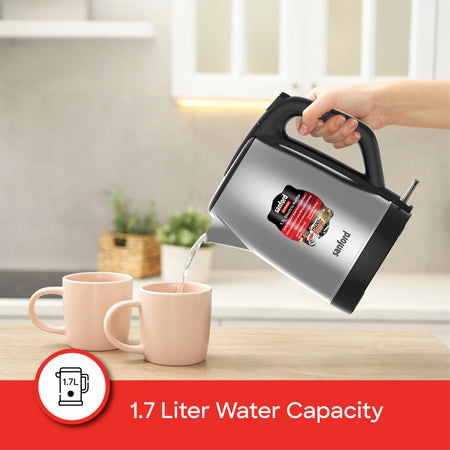 Sanford SF1851EK 1.7L Electric Kettle – 1.7L water capacity feature callout