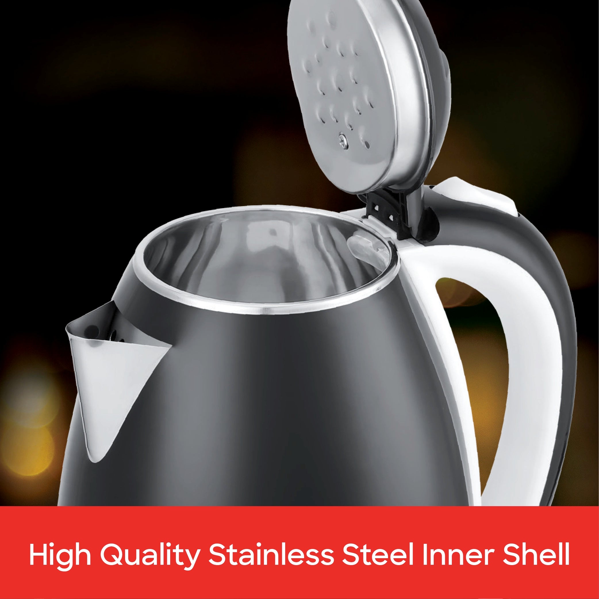 best electric kettle 1.8L 1500W Power and Double-Layer Cool Touch Body sanford 5