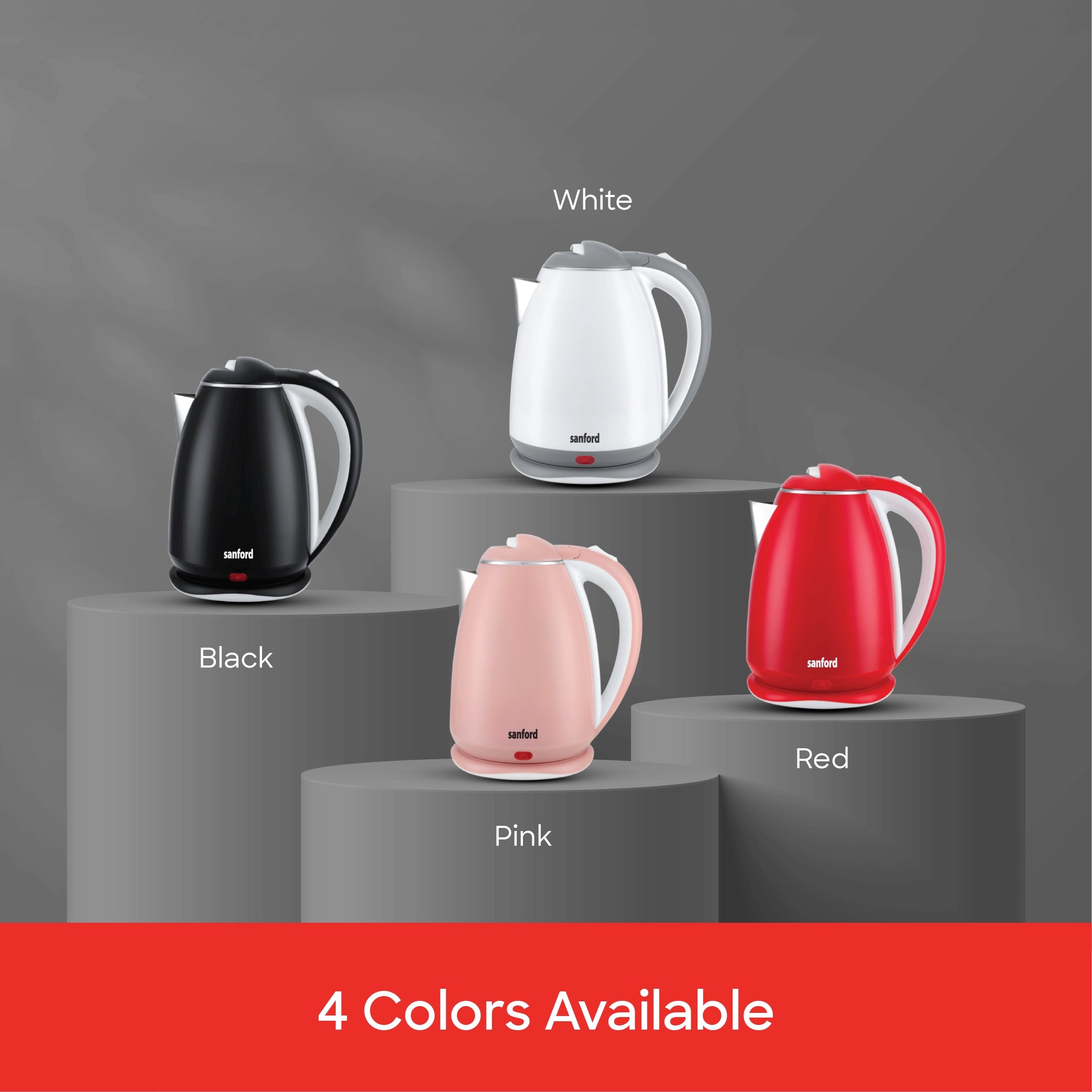 best electric kettle 1.8L 1500W Power and Double-Layer Cool Touch Body sanford 6