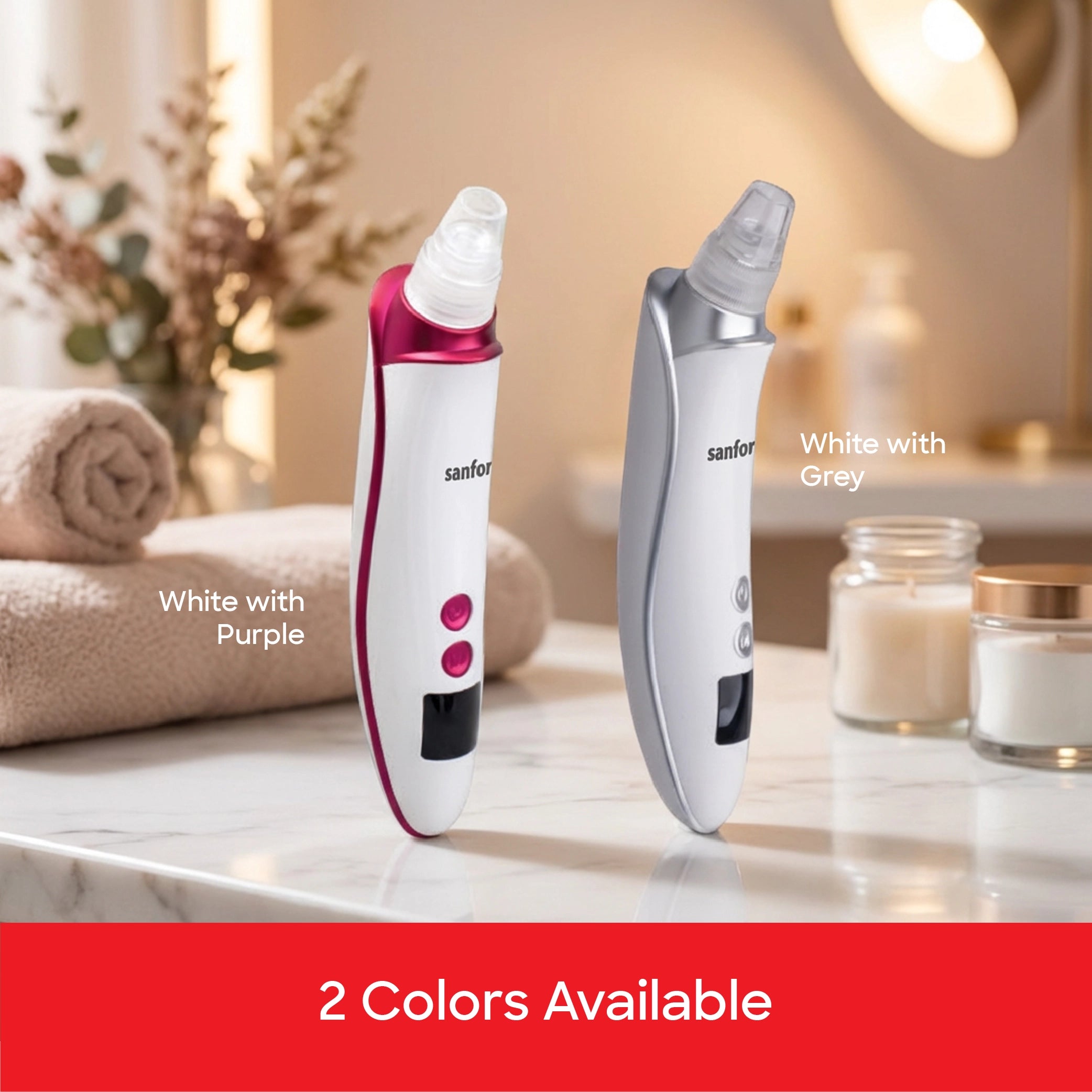  rechargeable pore cleaner 6 in 1 LED display replaceable heads sanford 5