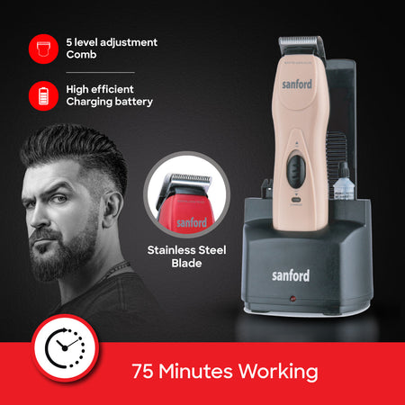 Sanford SF1950HC Rechargeable Trimmer Quick Charge Feature