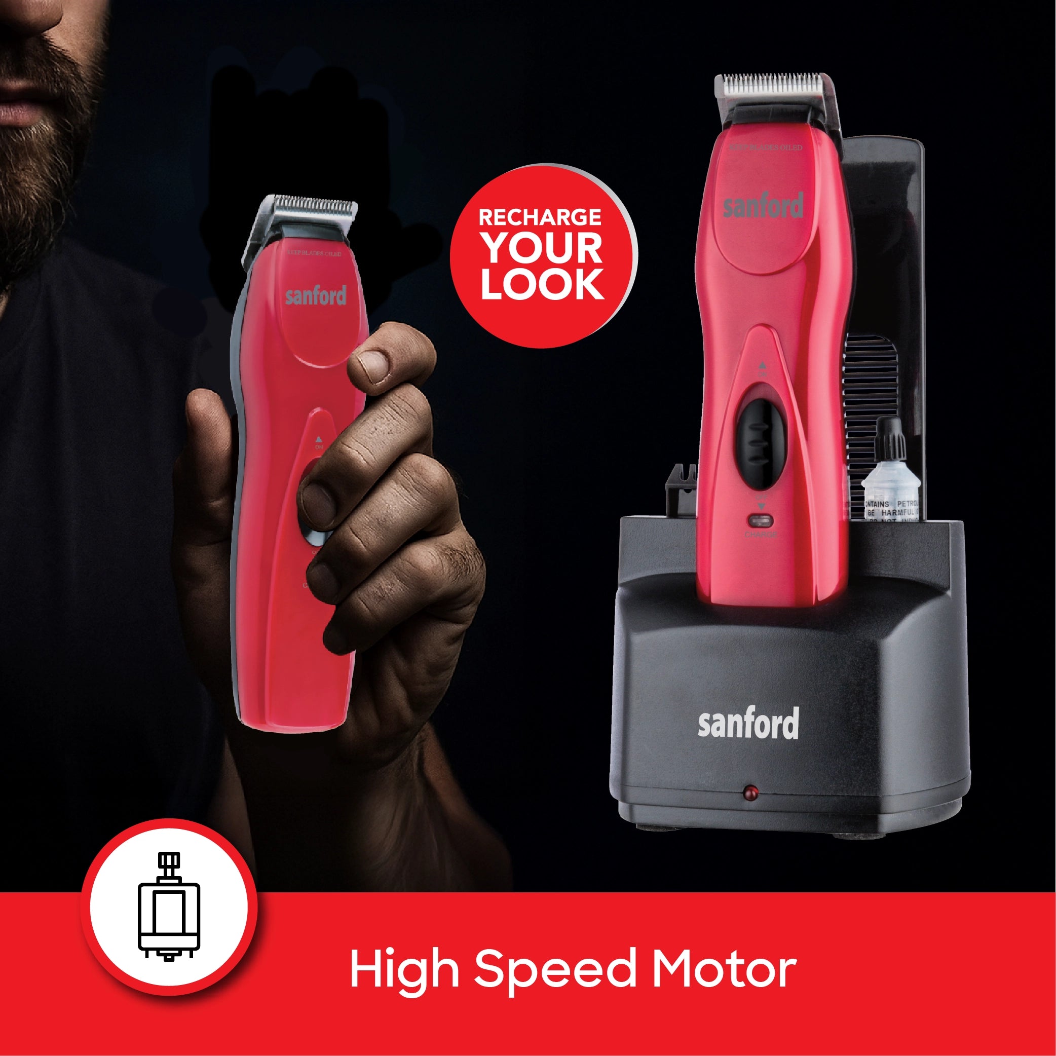 best hair trimmer charging stand stainless steel blade & 75 min sanford 4