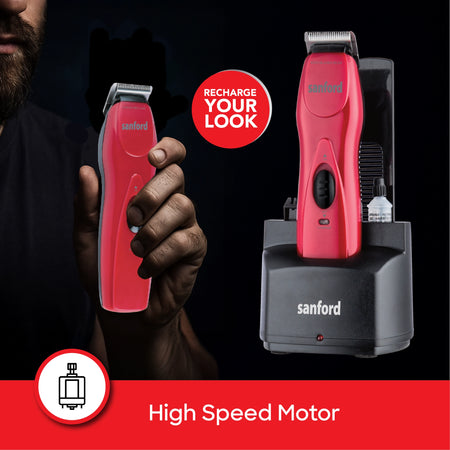 Sanford SF1950HC Cordless Hair Trimmer – high-speed motor feature callout