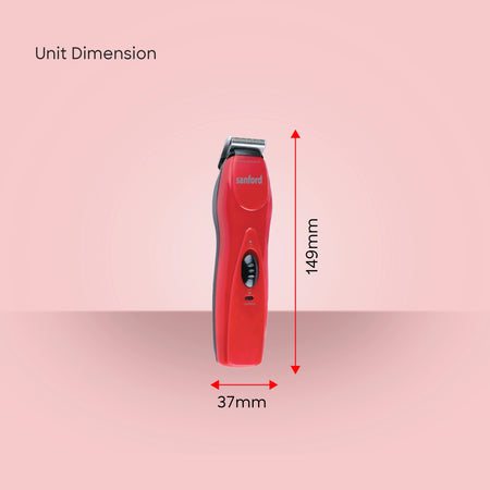 Sanford SF1950HC Cordless Hair Trimmer – unit dimensions and measurements