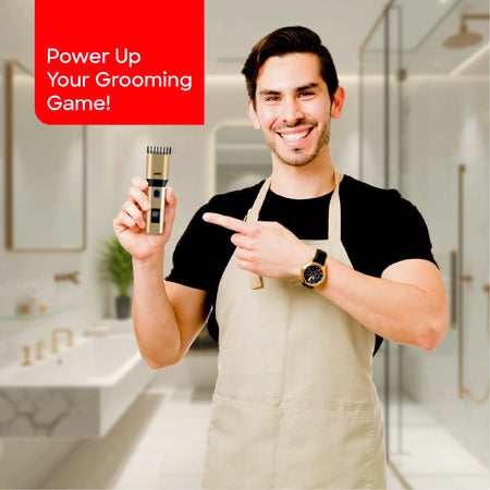 Sanford SF1953HC Hair Trimmer – lifestyle shot, man grooming