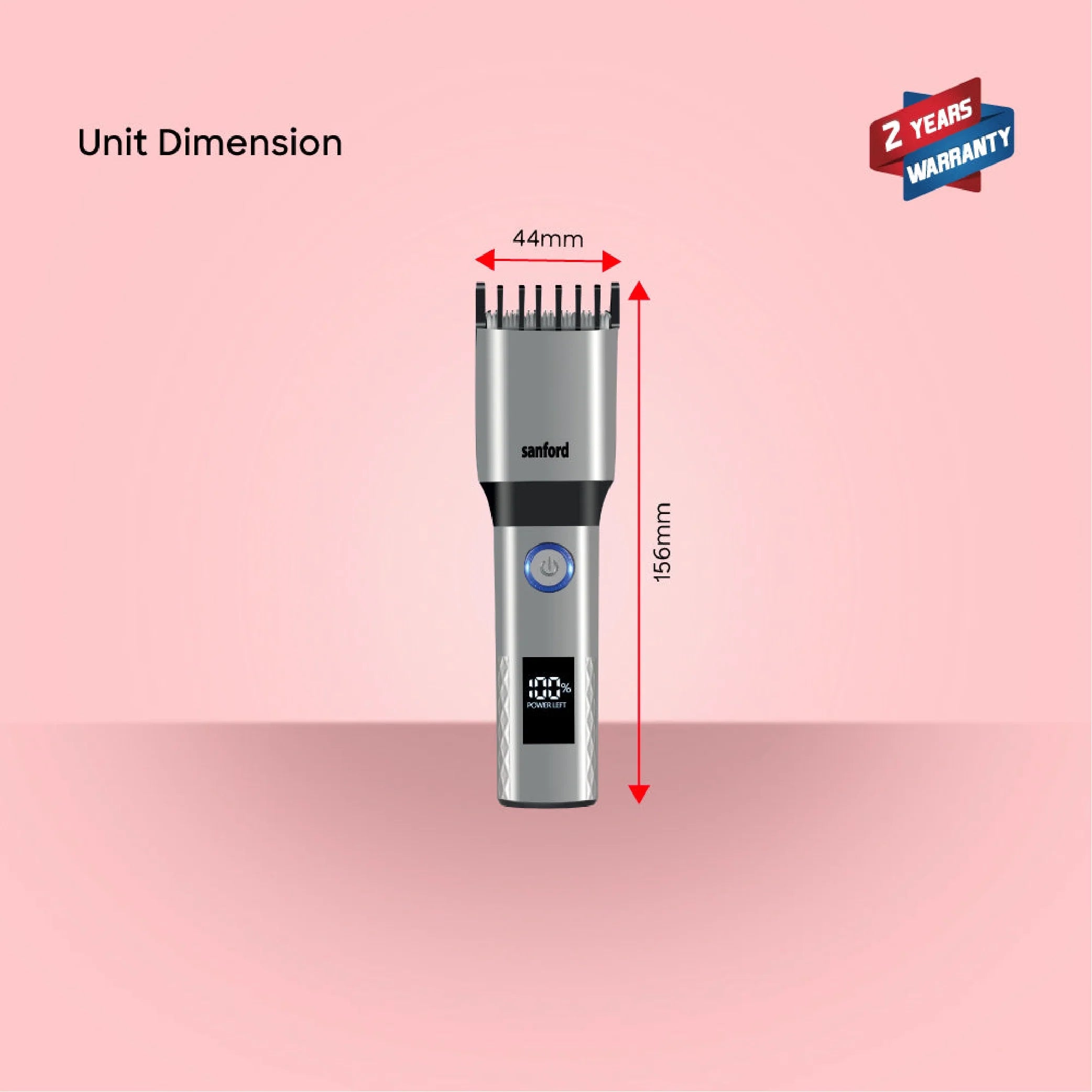 Sanford SF1953HC Hair Trimmer – unit dimensions and measurements