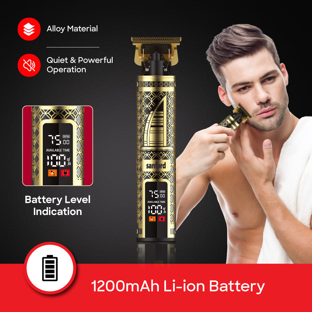 Sanford Cordless Hair Clipper with Digital Display and T Blade | SF1954HC - buysanford