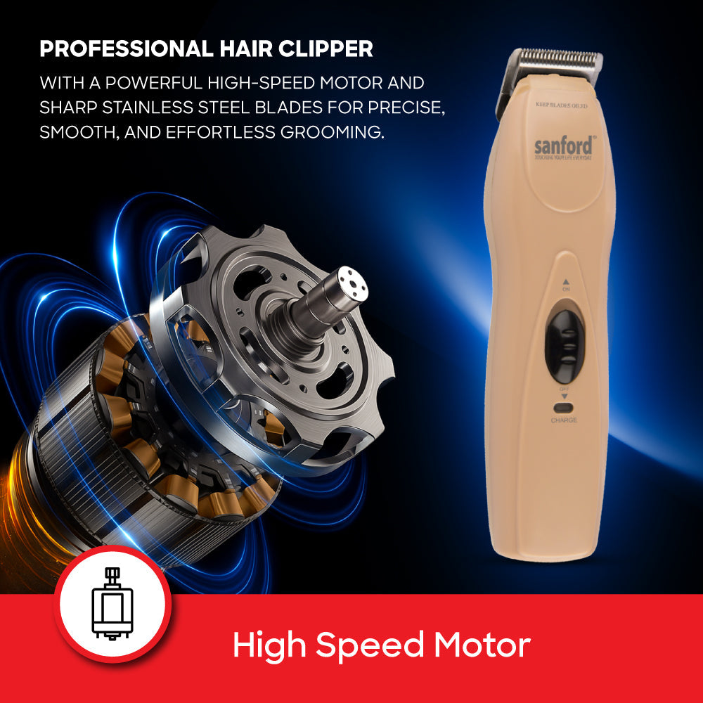 Sanford Hair Clipper Cordless 75 Min Runtime Rechargeable Stainless Steel Cutting Blade - SF1960HC